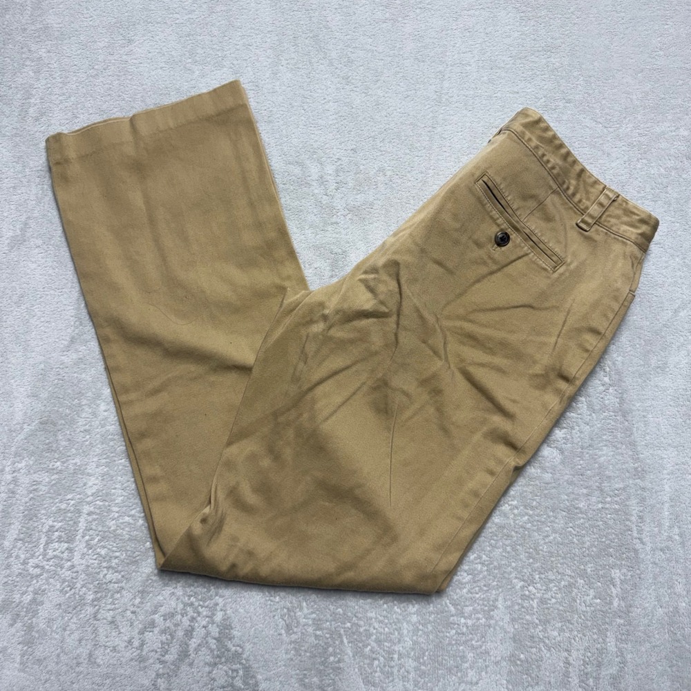 Lauren Ralph Lauren Adelle Khaki Chino Pants Tan Bootcut Stretch Trousers Mens 8